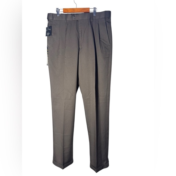 Savane Mens Pleated Front Birch 34Wx34L Expandable Comfort Wrinkle Free 10729716 - Picture 5 of 17